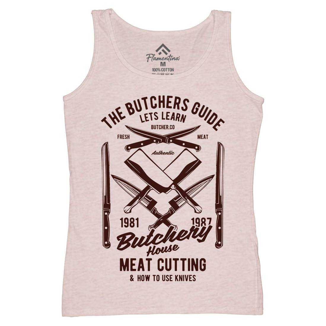 Butchery House Womens Organic Tank Top Vest Retro B190