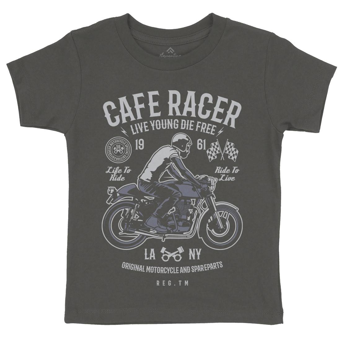 Cafe Racer Kids Crew Neck T-Shirt Motorcycles B191