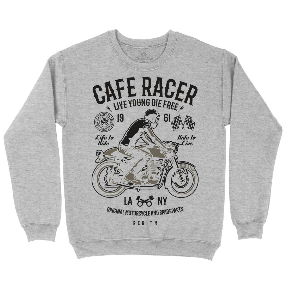 Cafe Racer Mens Crew Neck Sweatshirt Motorcycles B191