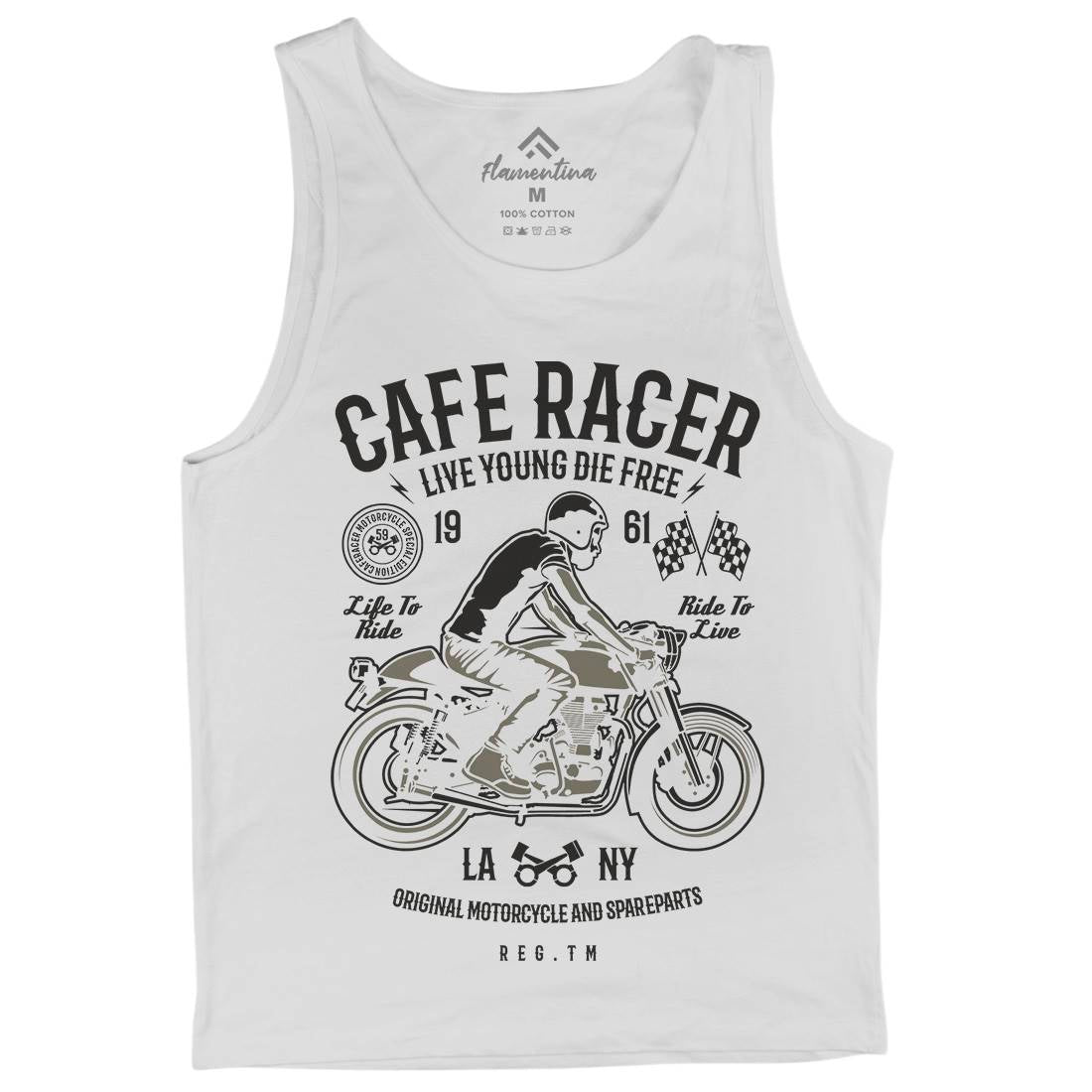 Cafe Racer Mens Tank Top Vest Motorcycles B191