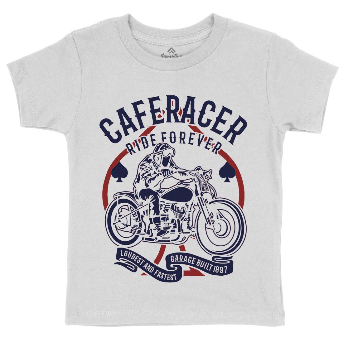 Caferacer Ride Forever Kids Organic Crew Neck T-Shirt Motorcycles B192