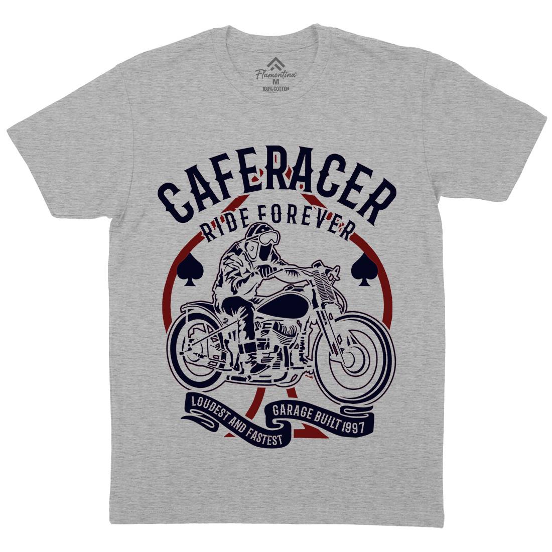 Caferacer Ride Forever Mens Crew Neck T-Shirt Motorcycles B192
