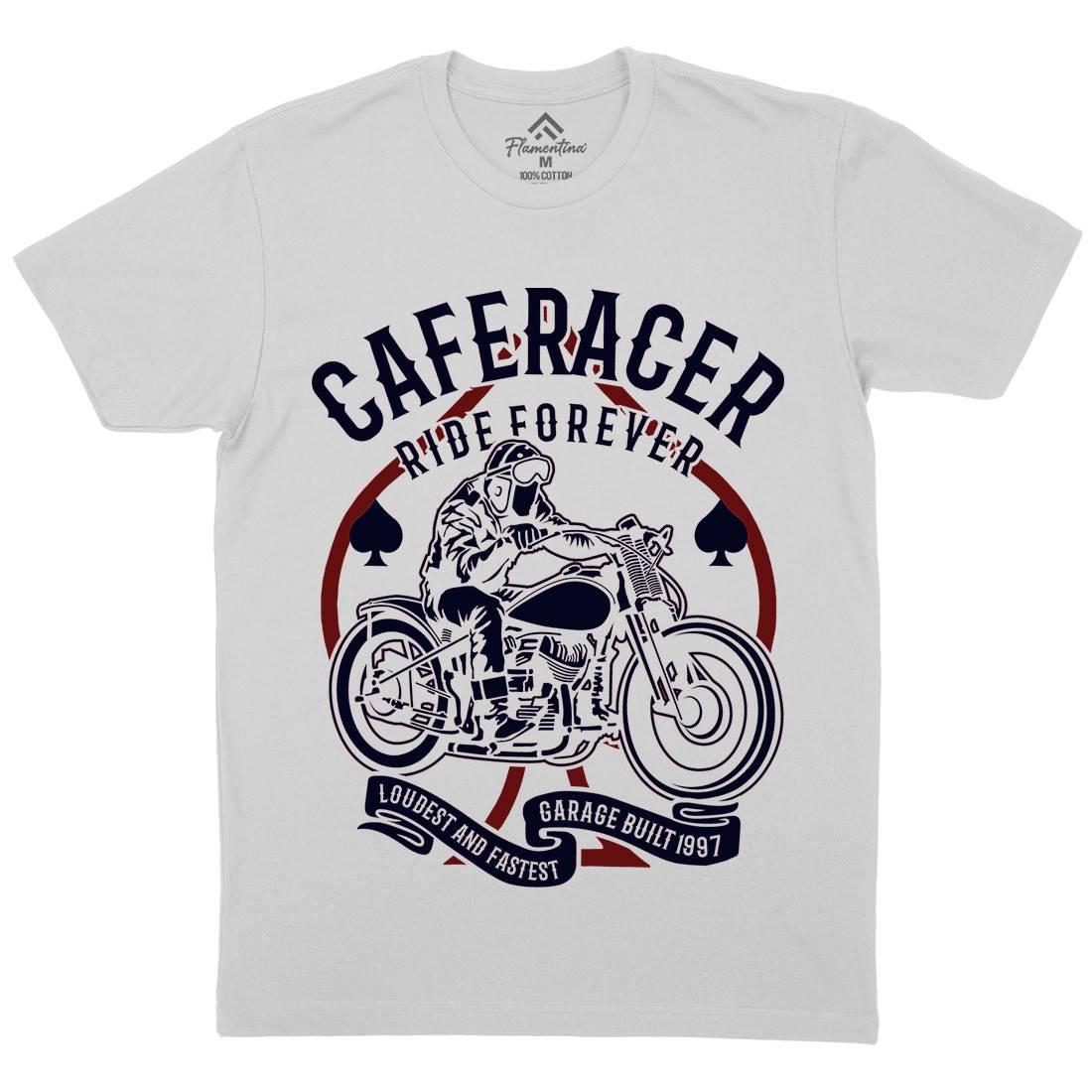 Caferacer Ride Forever Mens Crew Neck T-Shirt Motorcycles B192