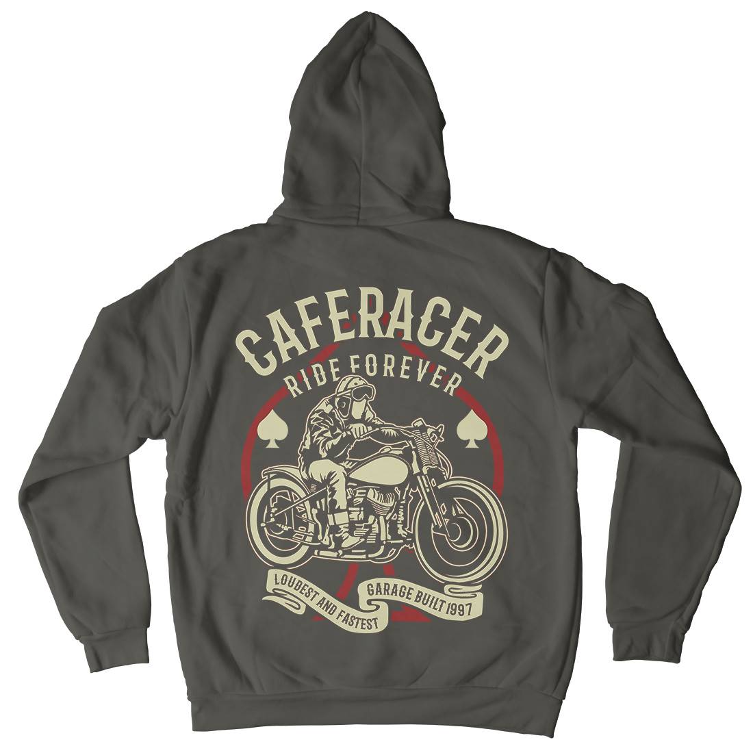 Caferacer Ride Forever Kids Crew Neck Hoodie Motorcycles B192
