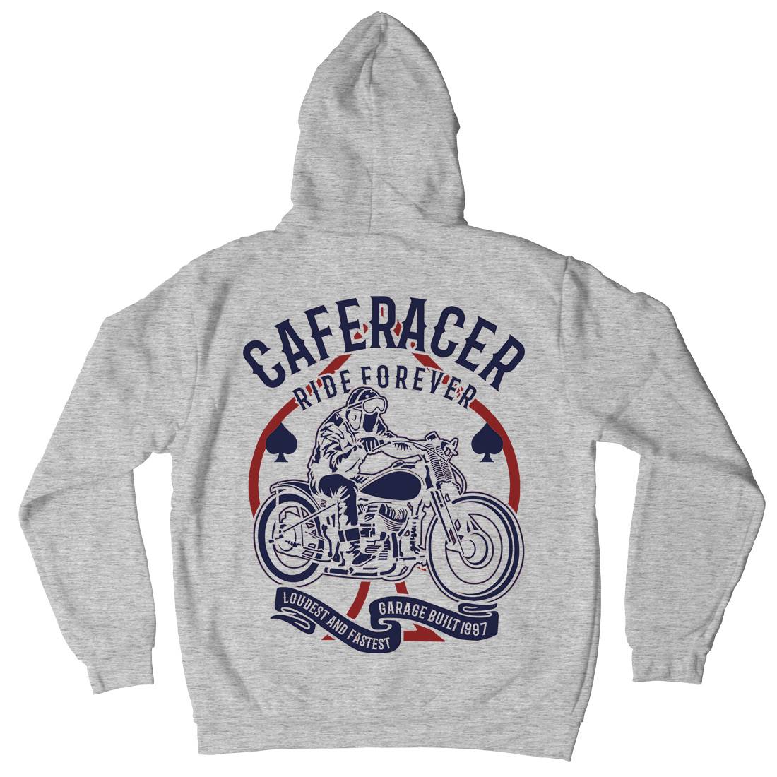 Caferacer Ride Forever Mens Hoodie With Pocket Motorcycles B192