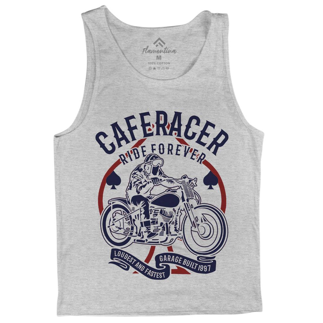 Caferacer Ride Forever Mens Tank Top Vest Motorcycles B192
