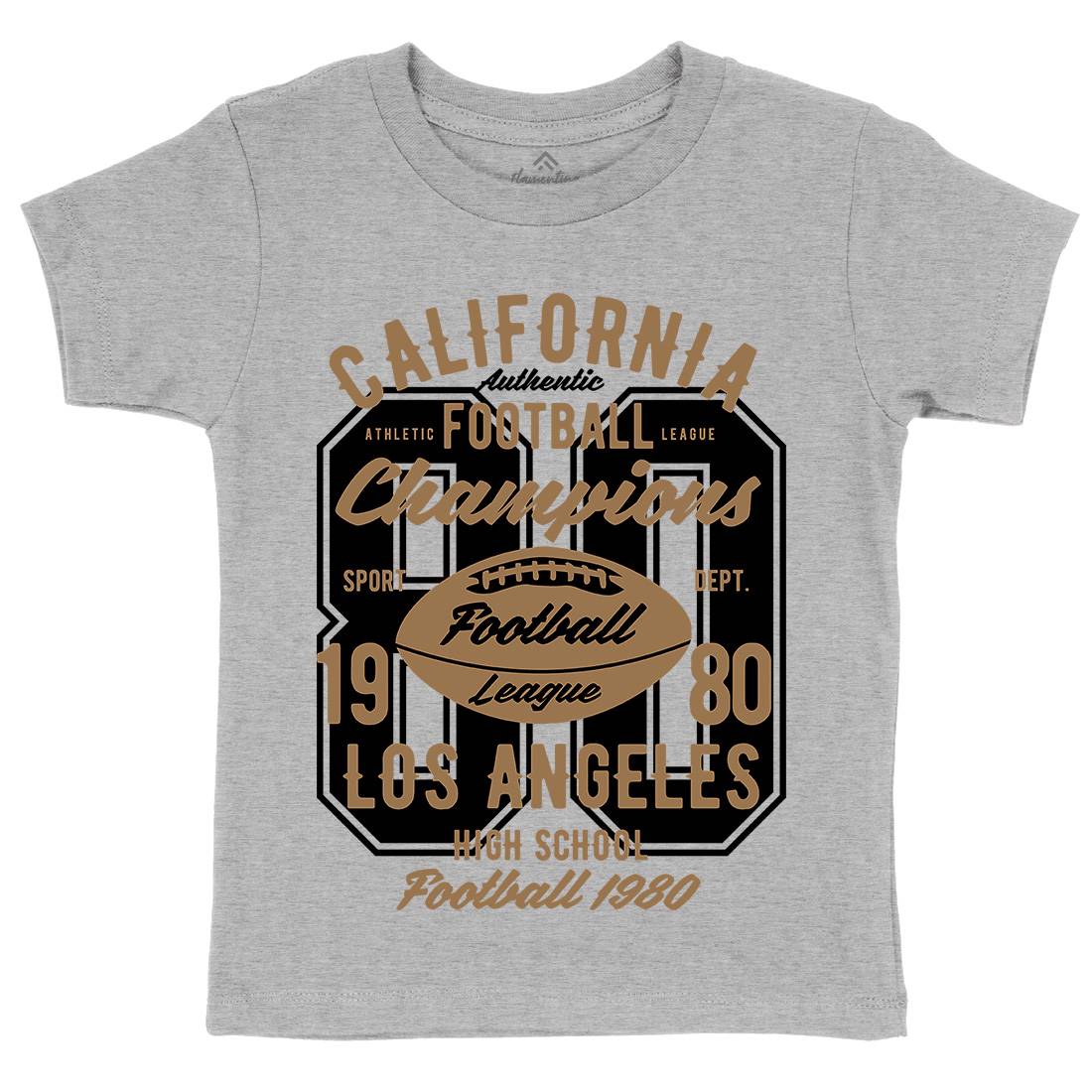 California Football League Kids Organic Crew Neck T-Shirt Sport B193