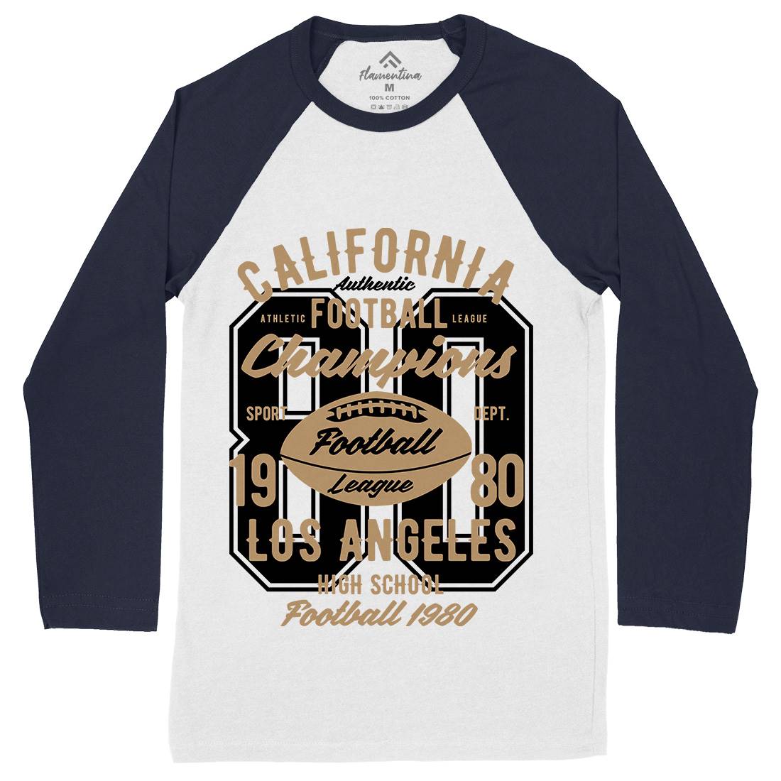 California Football League Mens Long Sleeve Baseball T-Shirt Sport B193