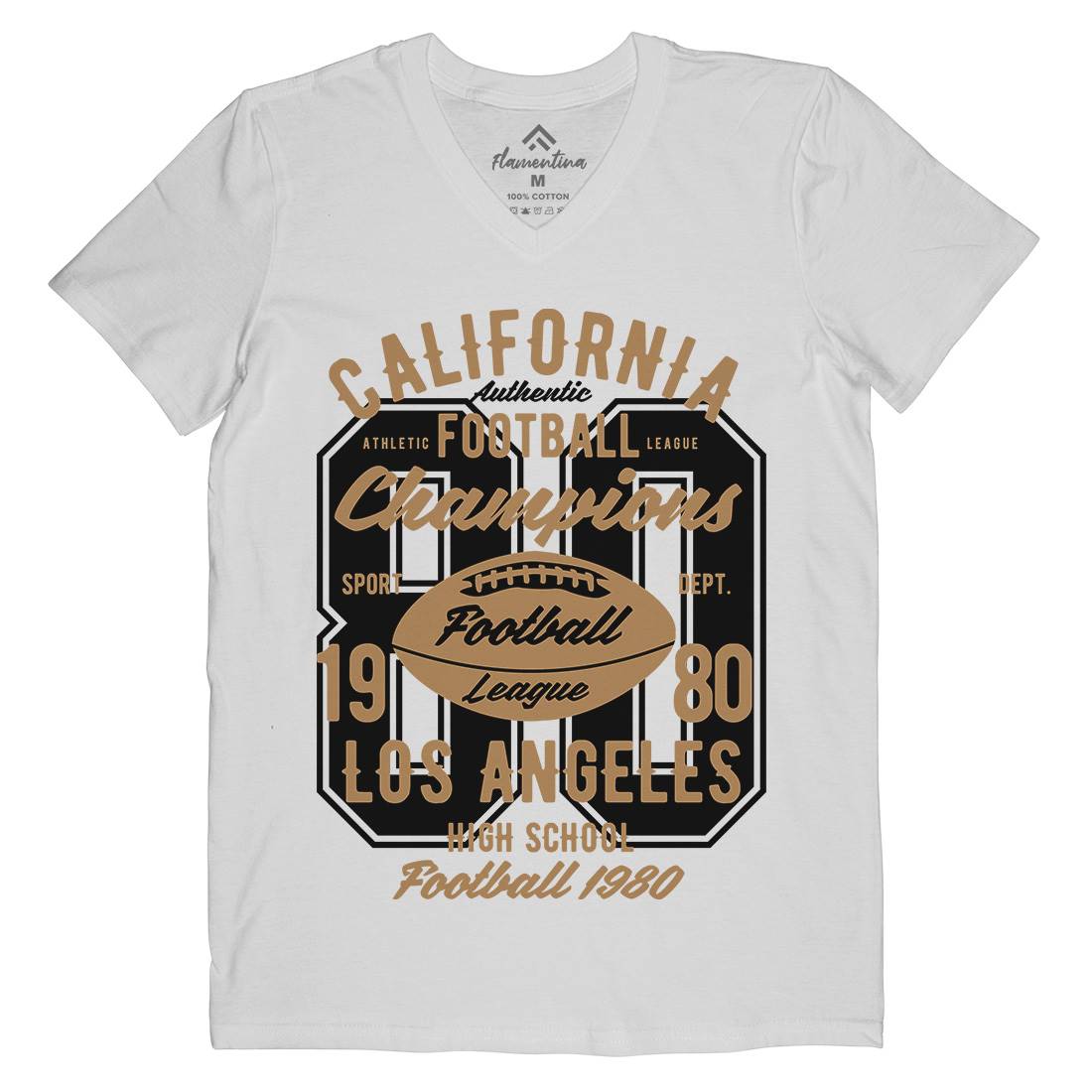 California Football League Mens V-Neck T-Shirt Sport B193