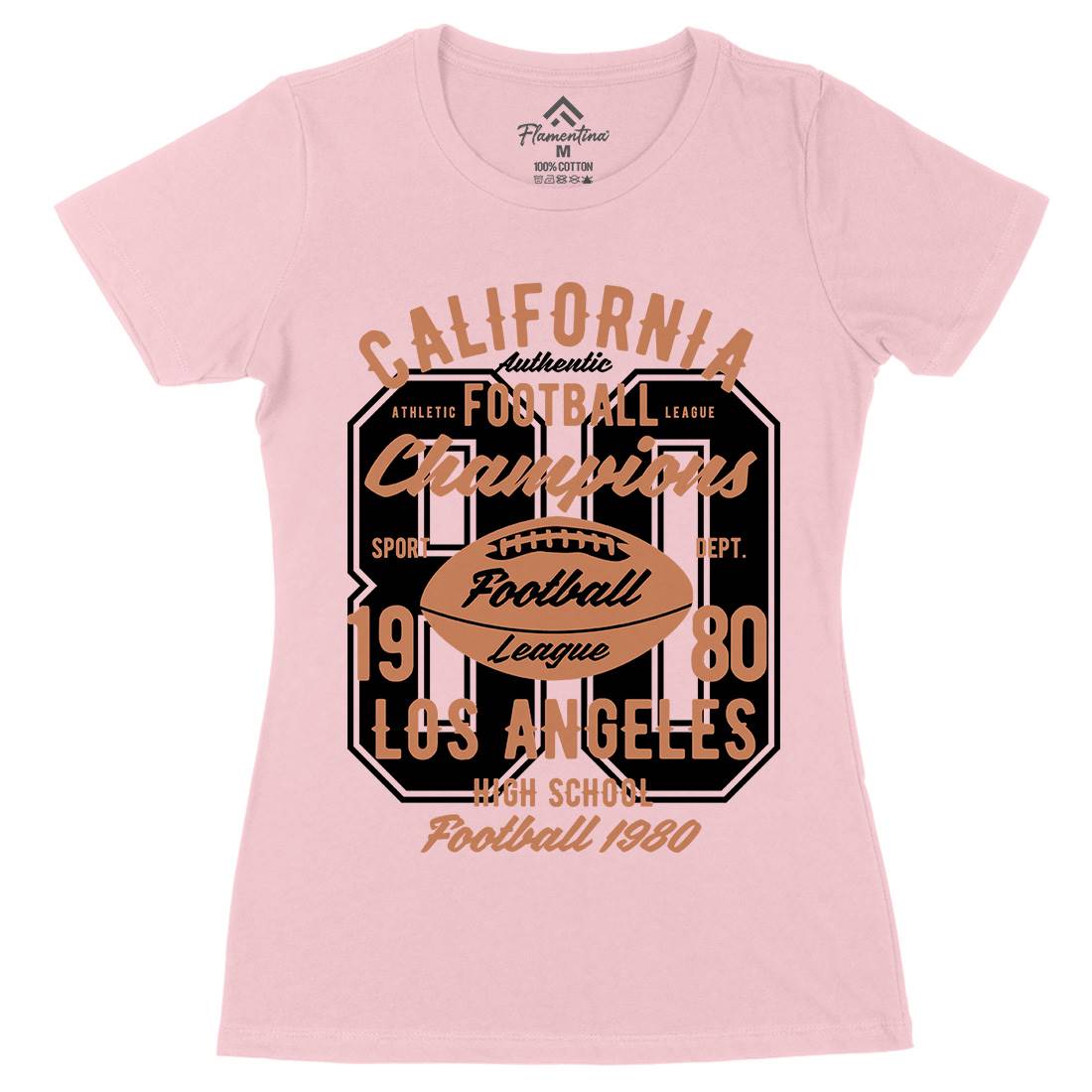California Football League Womens Organic Crew Neck T-Shirt Sport B193