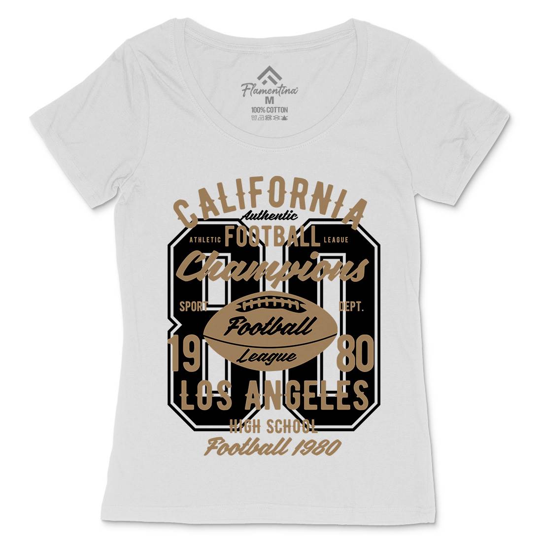 California Football League Womens Scoop Neck T-Shirt Sport B193