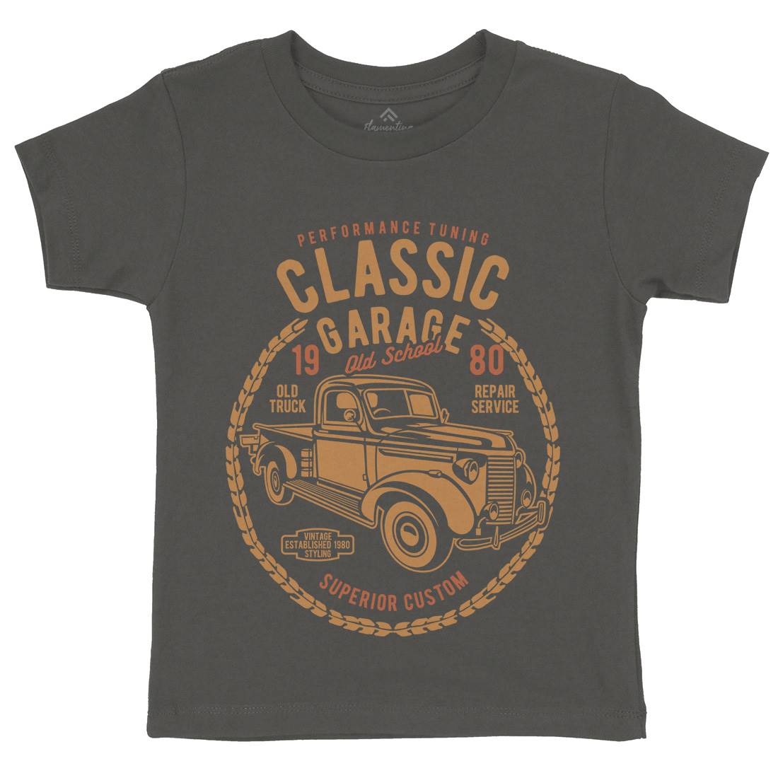 Classic Garage Kids Crew Neck T-Shirt Cars B194