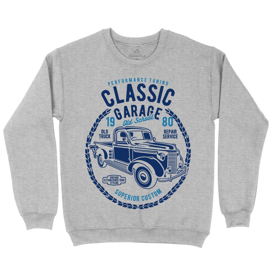 Classic Garage Kids Crew Neck Sweatshirt Cars B194