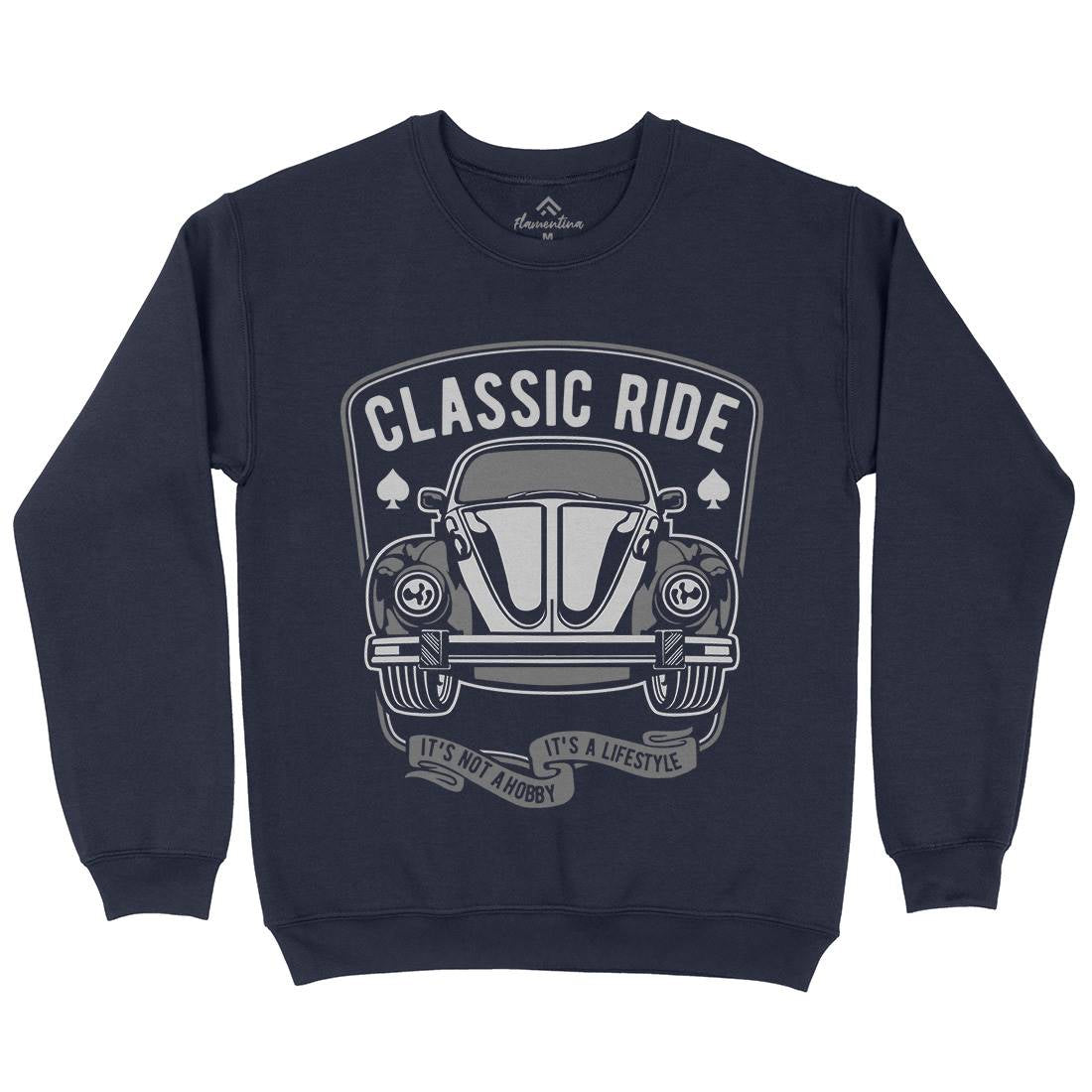 Classic Ride Mens Crew Neck Sweatshirt Cars B195