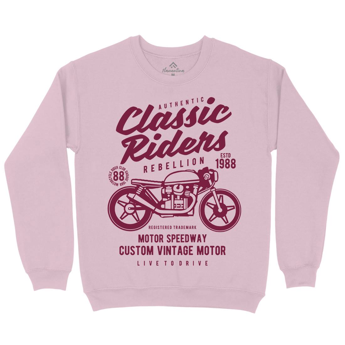 Classic Riders Kids Crew Neck Sweatshirt Motorcycles B196