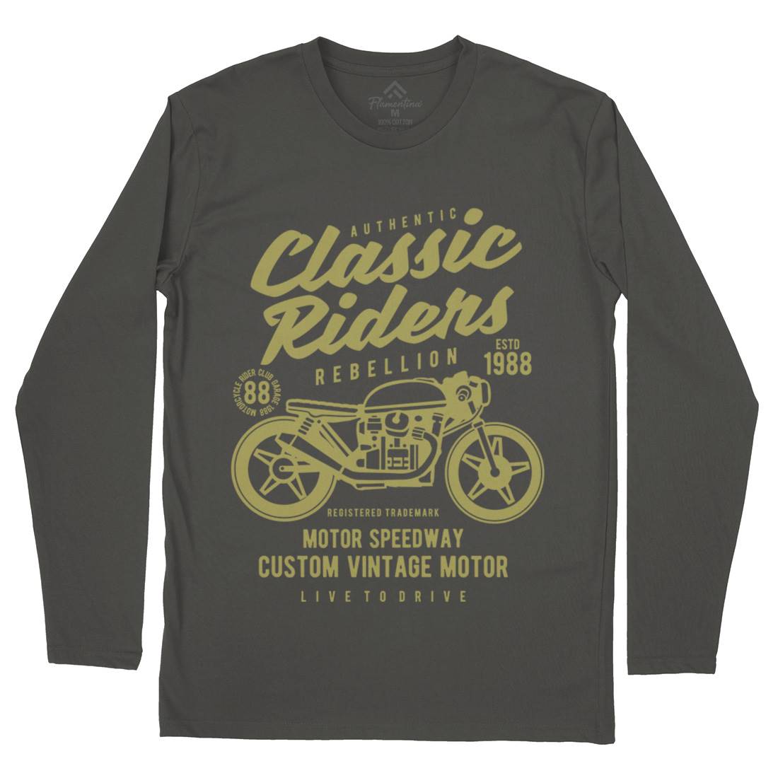 Classic Riders Mens Long Sleeve T-Shirt Motorcycles B196