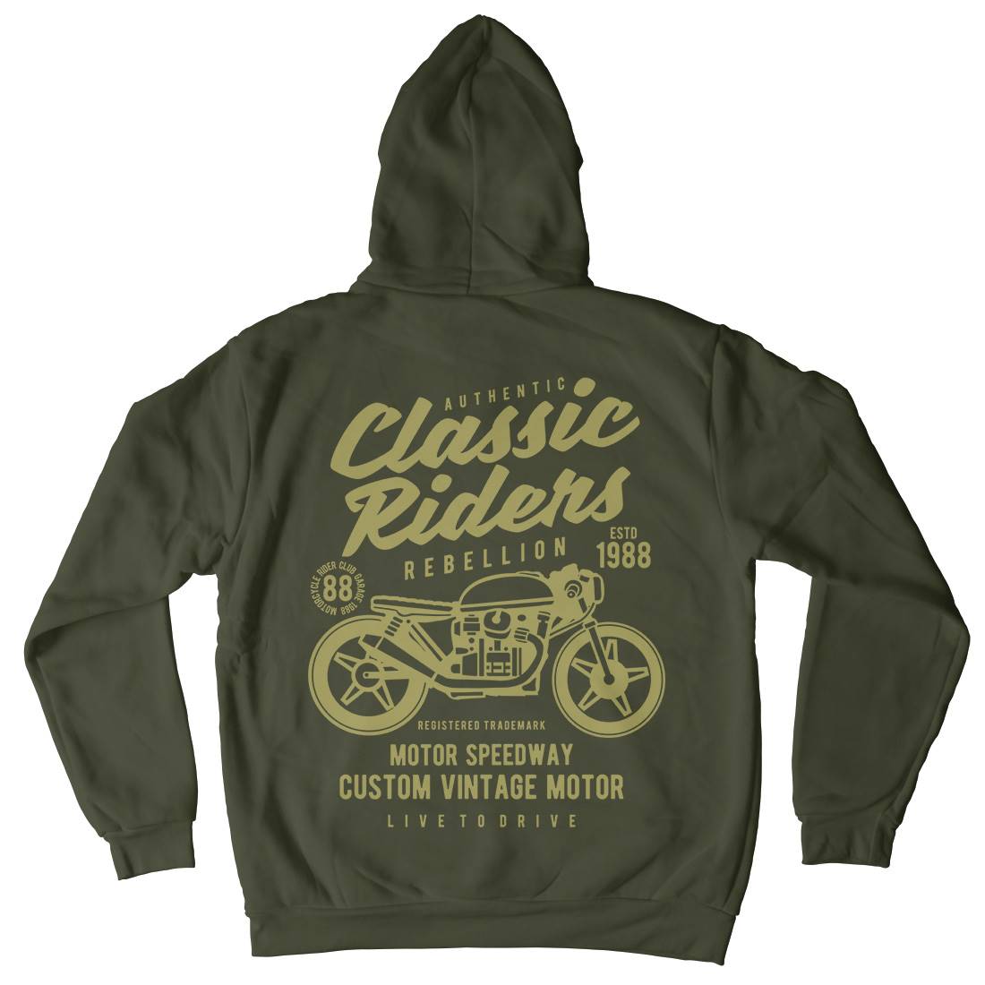 Classic Riders Kids Crew Neck Hoodie Motorcycles B196