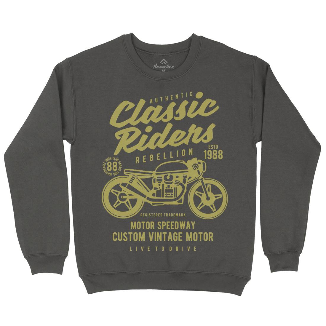 Classic Riders Kids Crew Neck Sweatshirt Motorcycles B196
