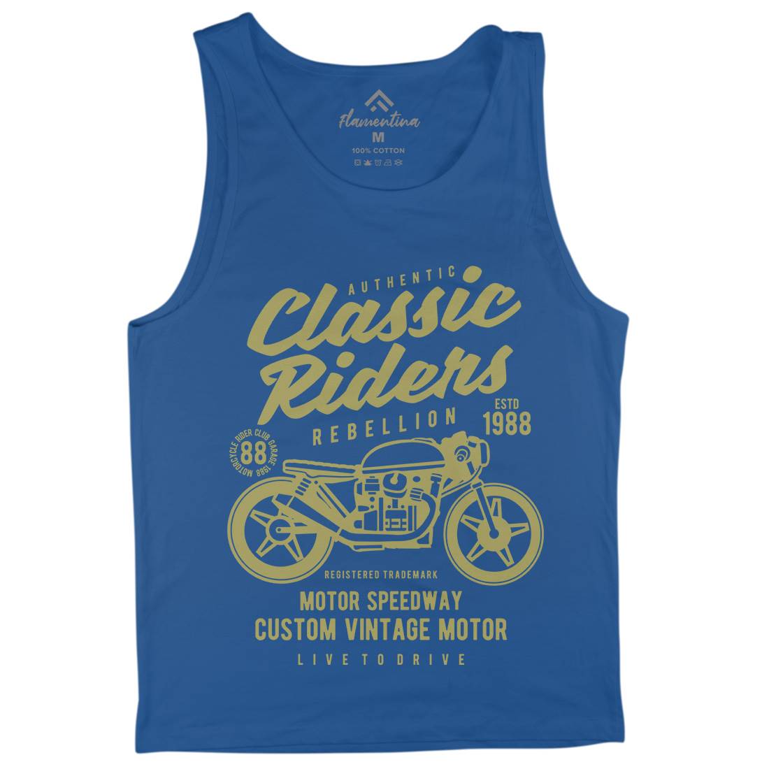 Classic Riders Mens Tank Top Vest Motorcycles B196
