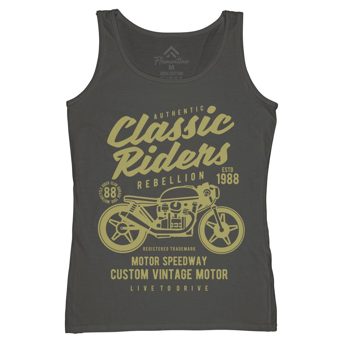 Classic Riders Womens Organic Tank Top Vest Motorcycles B196