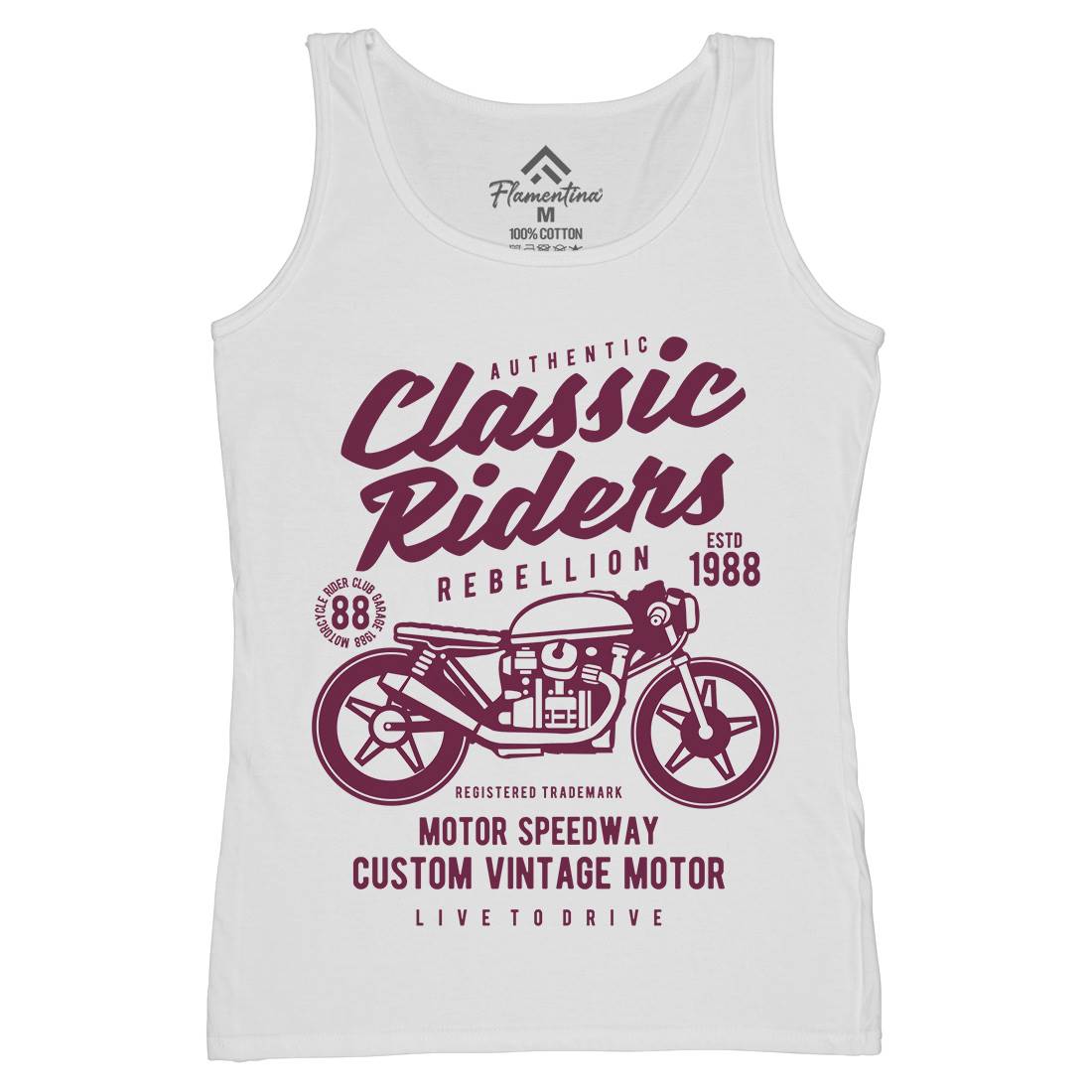 Classic Riders Womens Organic Tank Top Vest Motorcycles B196