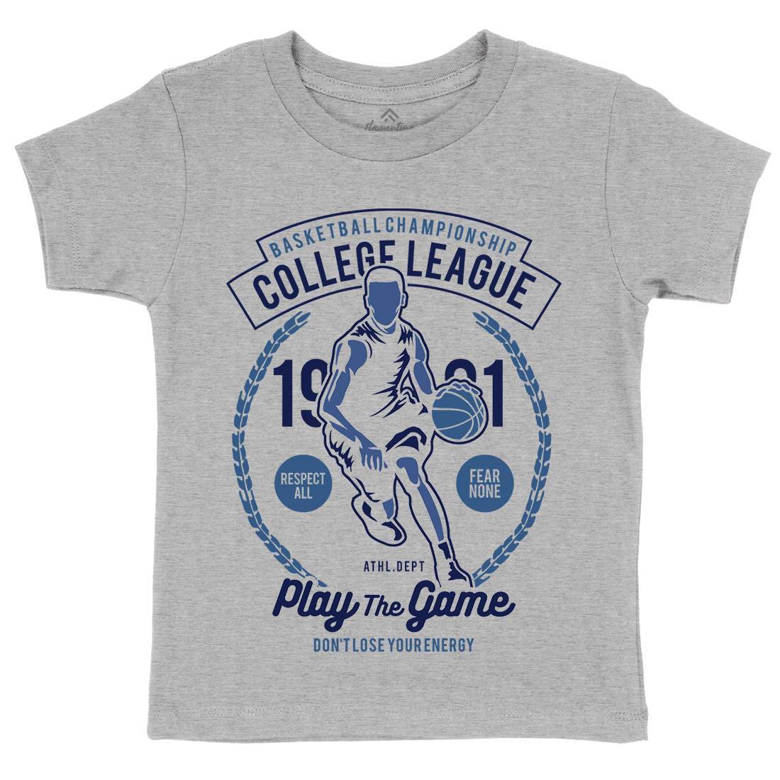 College League Kids Organic Crew Neck T-Shirt Sport B197