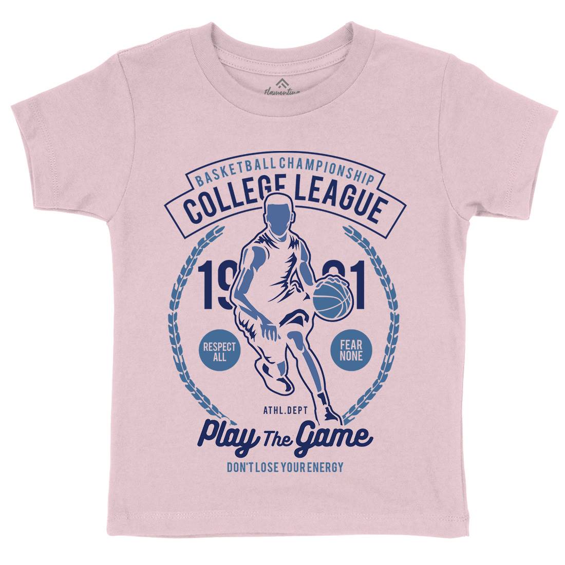 College League Kids Organic Crew Neck T-Shirt Sport B197