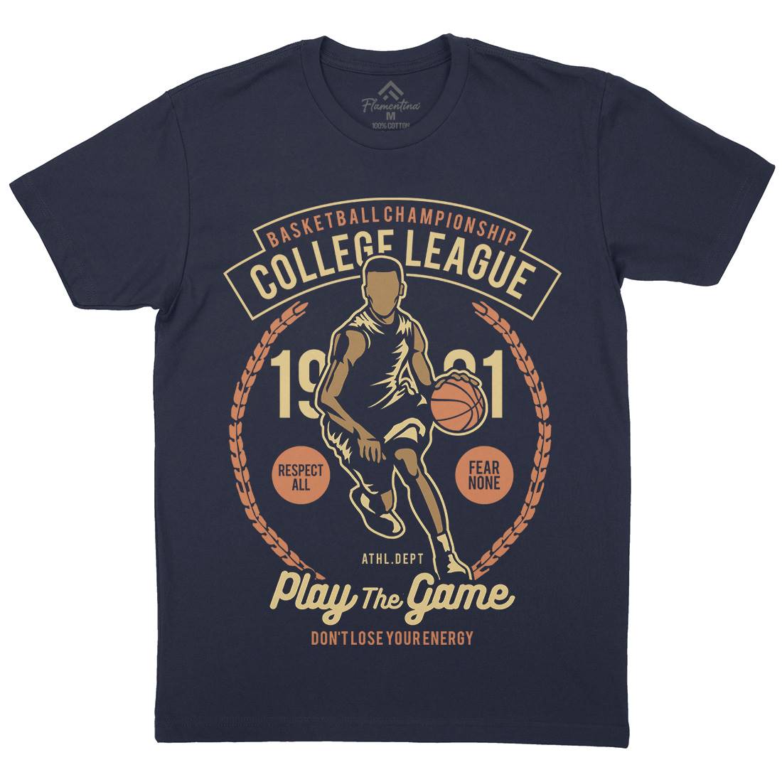 College League Mens Crew Neck T-Shirt Sport B197
