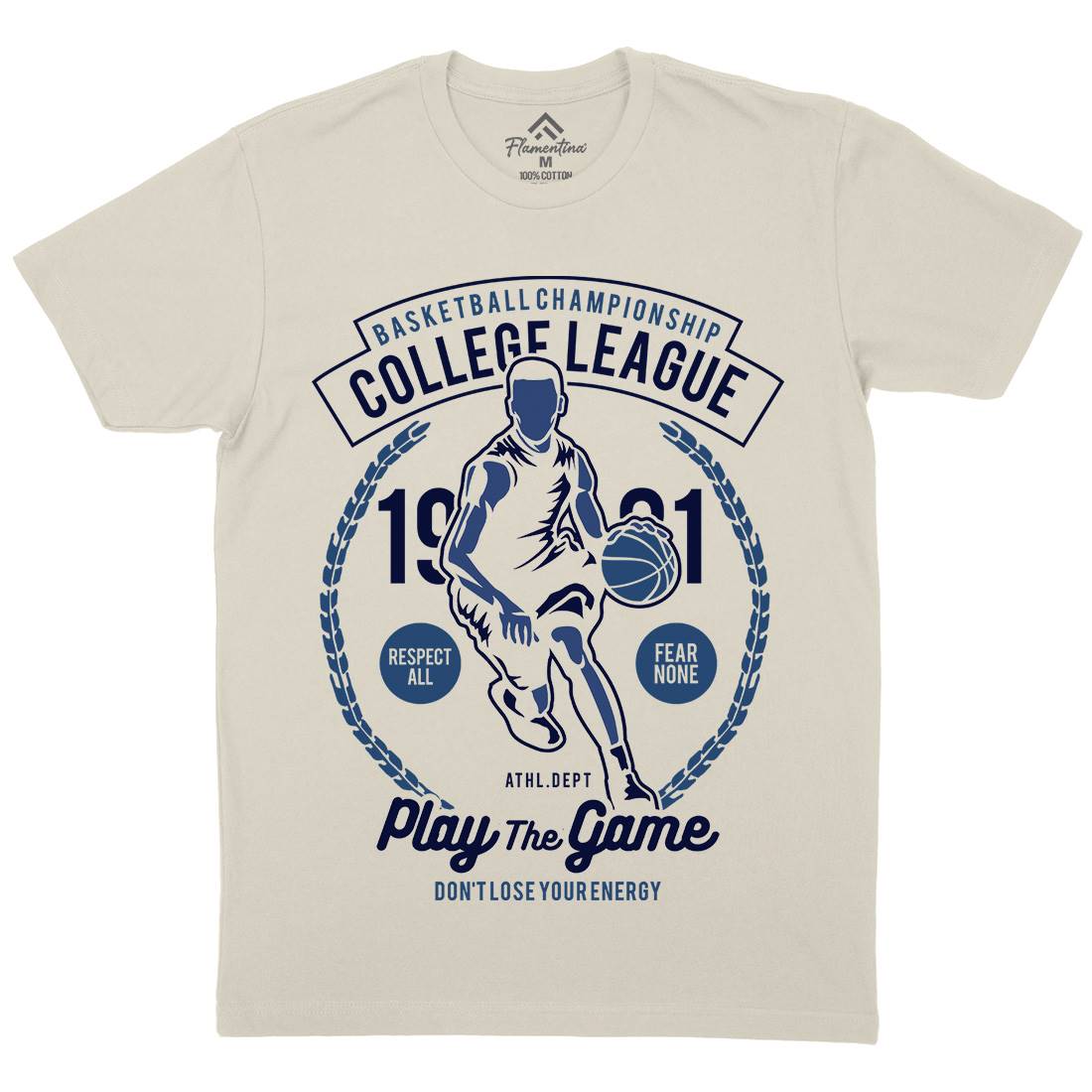 College League Mens Organic Crew Neck T-Shirt Sport B197