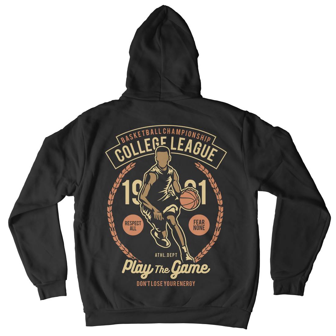 College League Mens Hoodie With Pocket Sport B197