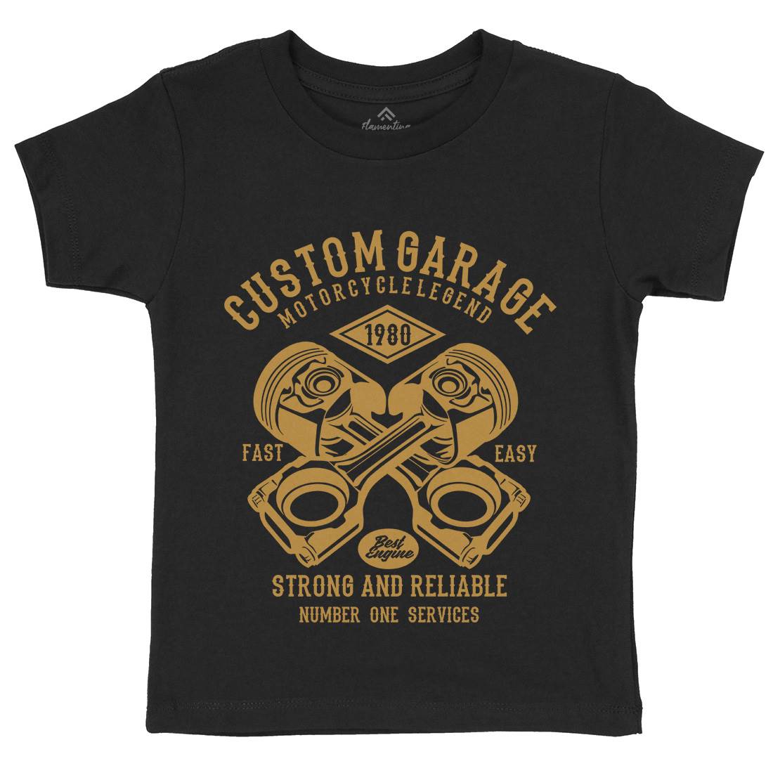 Custom Garage Kids Crew Neck T-Shirt Cars B198