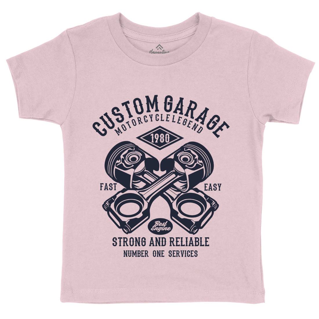 Custom Garage Kids Organic Crew Neck T-Shirt Cars B198