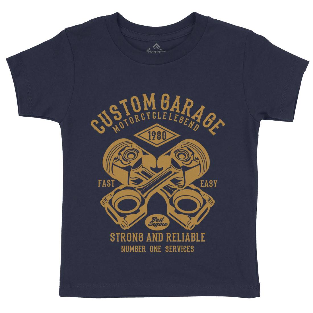 Custom Garage Kids Crew Neck T-Shirt Cars B198