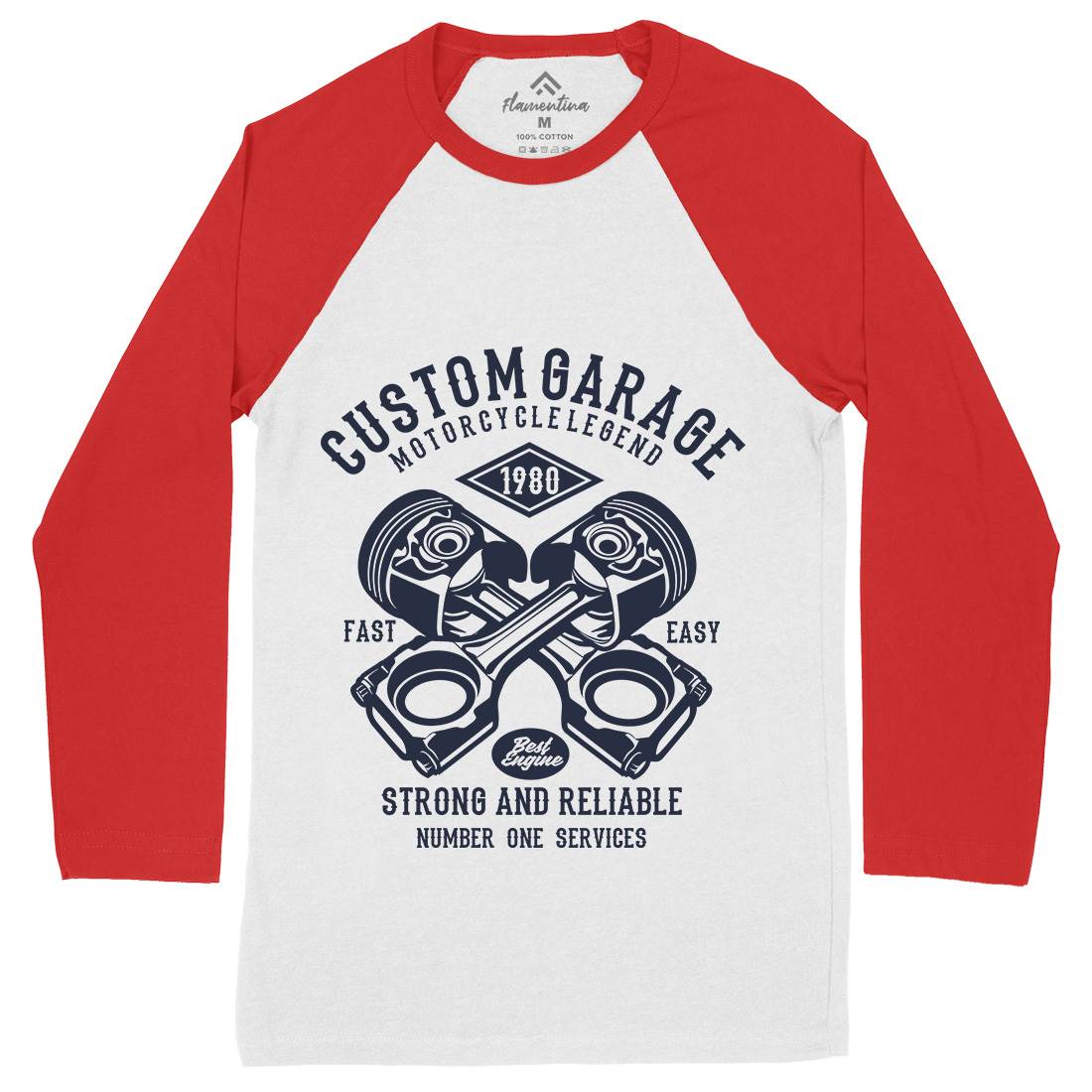 Custom Garage Mens Long Sleeve Baseball T-Shirt Cars B198