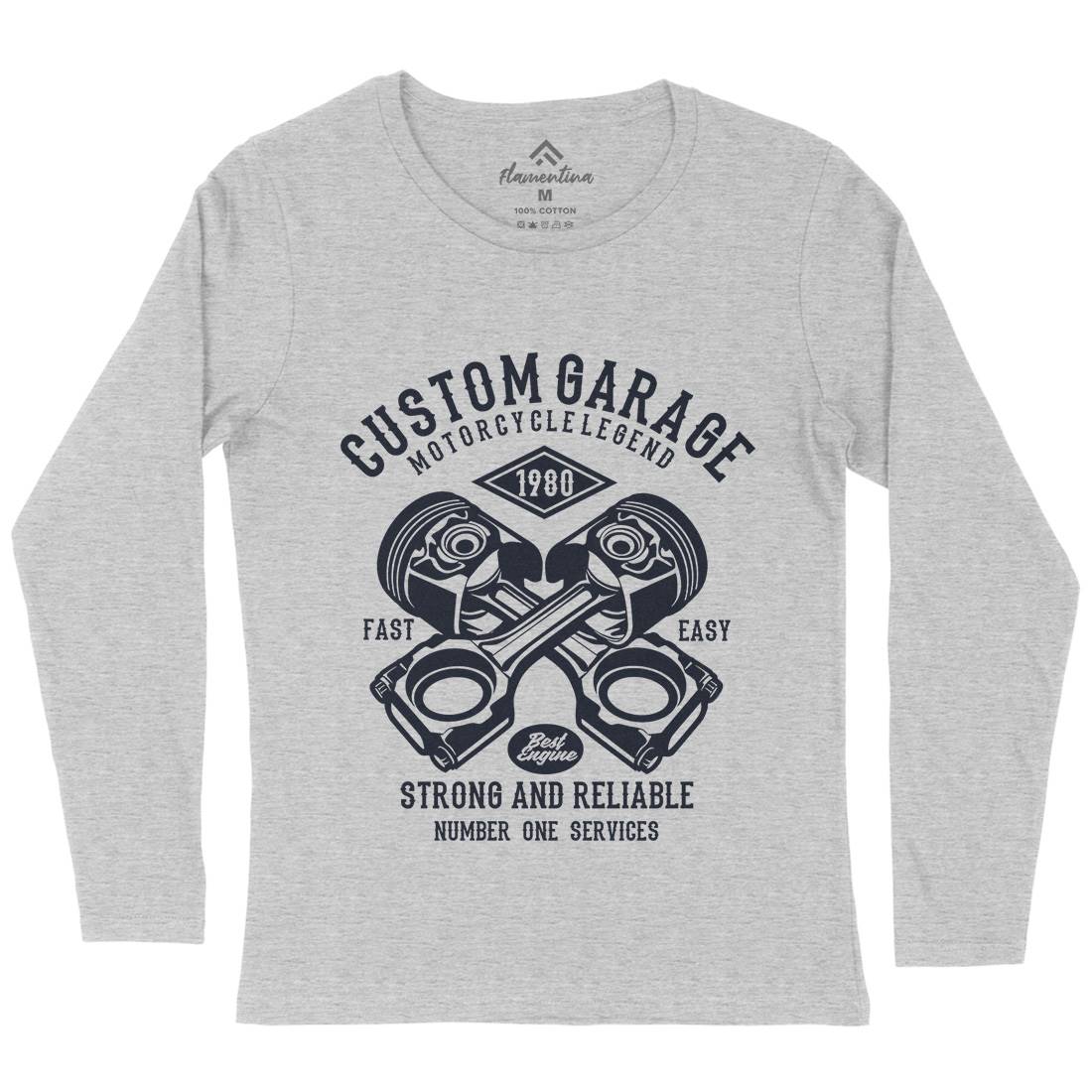 Custom Garage Womens Long Sleeve T-Shirt Cars B198