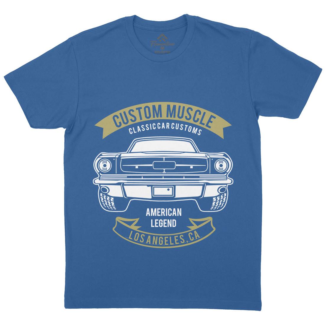 Custom Muscle Mens Crew Neck T-Shirt Cars B200