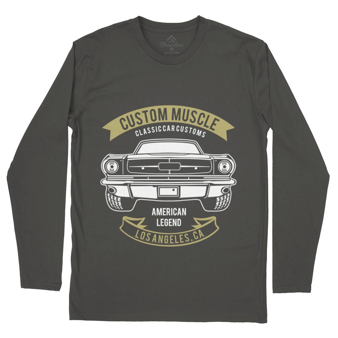 Custom Muscle Mens Long Sleeve T-Shirt Cars B200