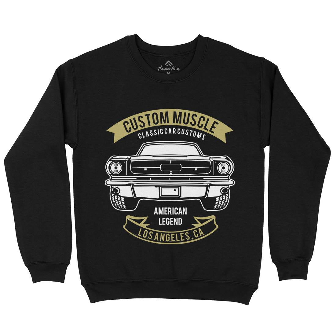 Custom Muscle Kids Crew Neck Sweatshirt Cars B200