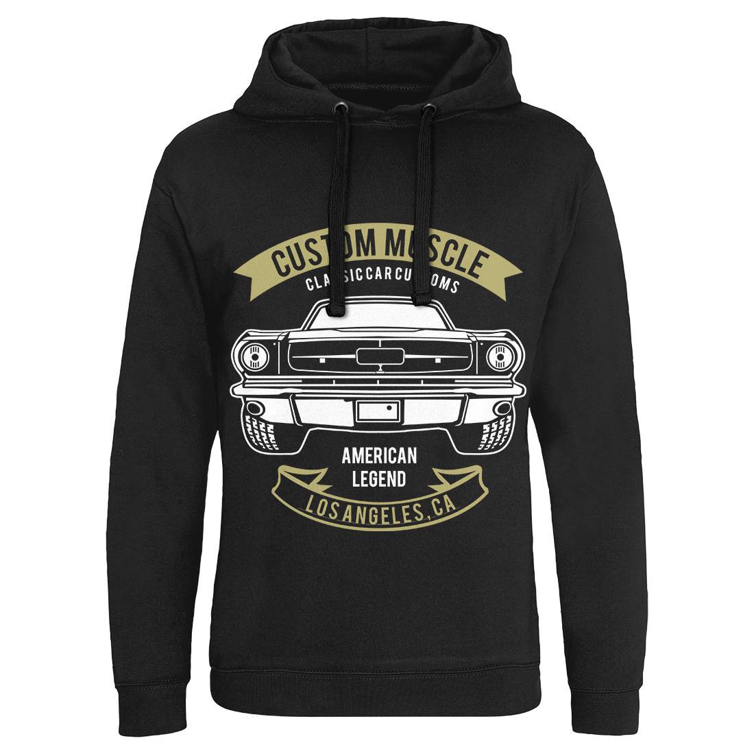 Custom Muscle Mens Hoodie Without Pocket Cars B200