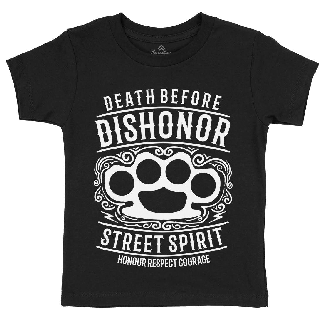 Death Before Dishonour Kids Organic Crew Neck T-Shirt Army B202