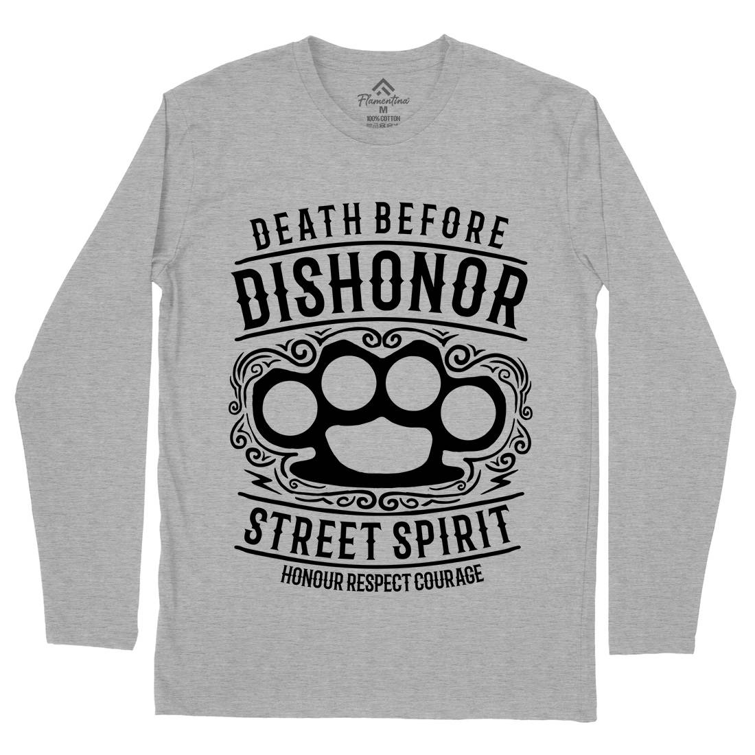 Death Before Dishonour Mens Long Sleeve T-Shirt Army B202