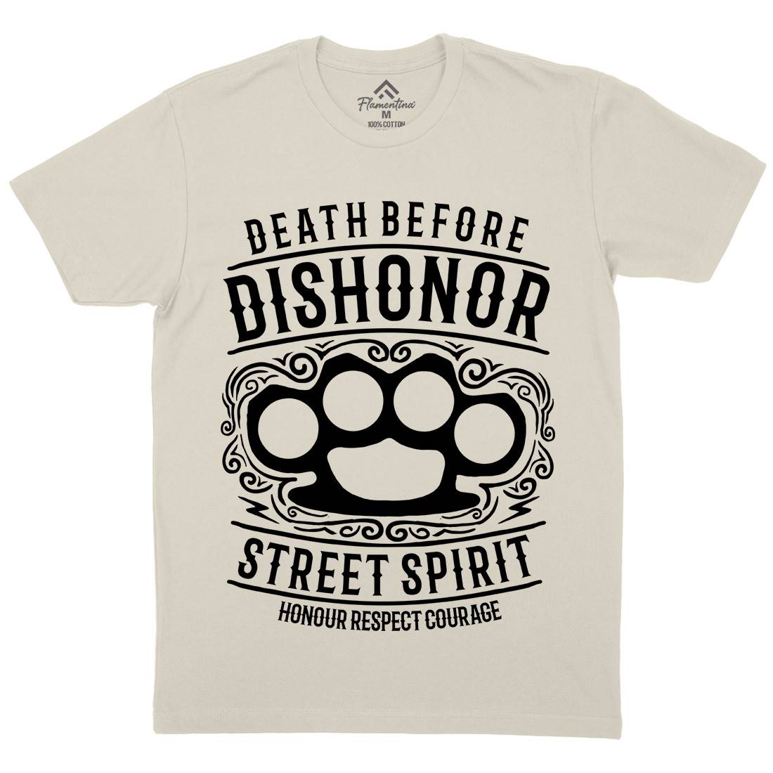 Death Before Dishonour Mens Organic Crew Neck T-Shirt Army B202