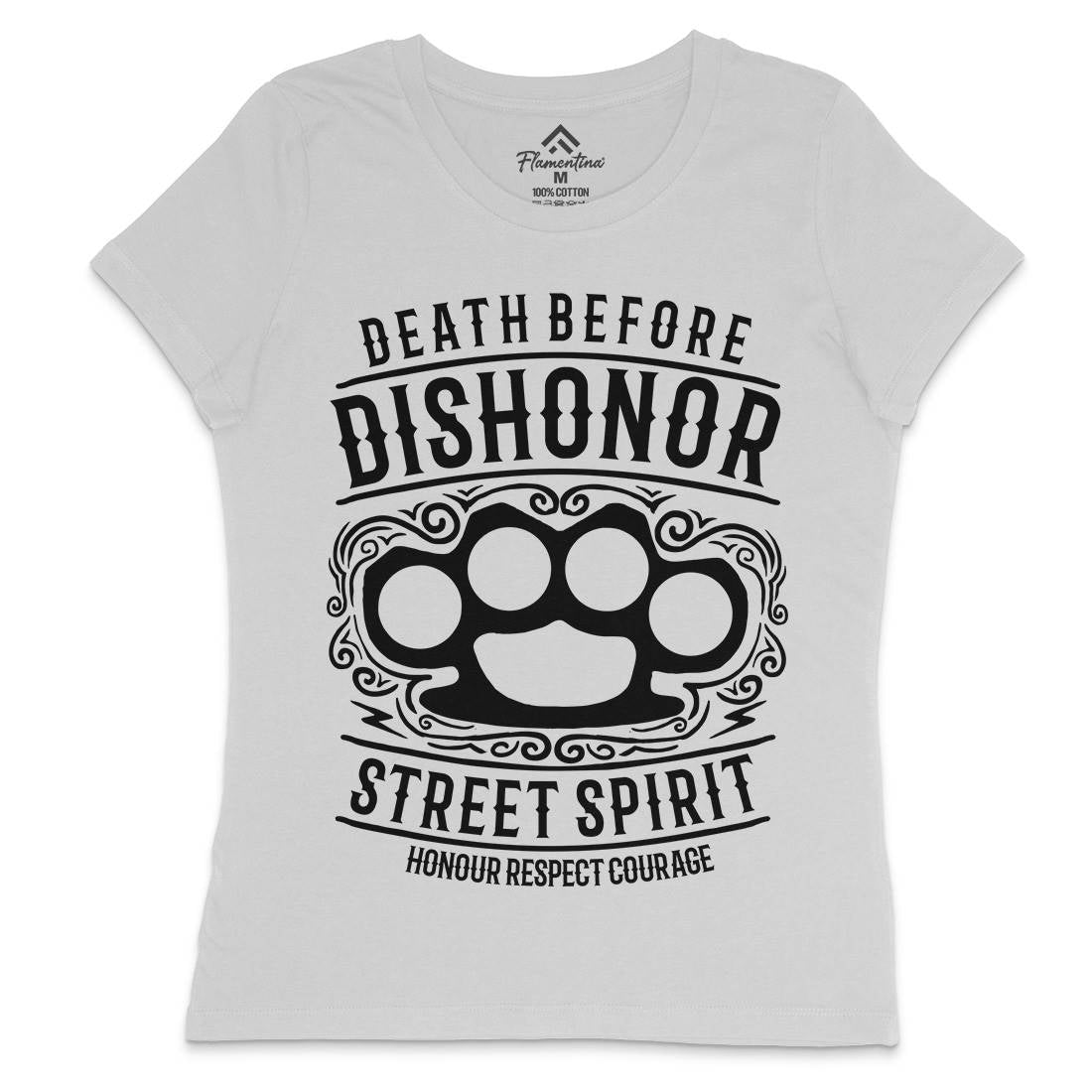 Death Before Dishonour Womens Crew Neck T-Shirt Army B202