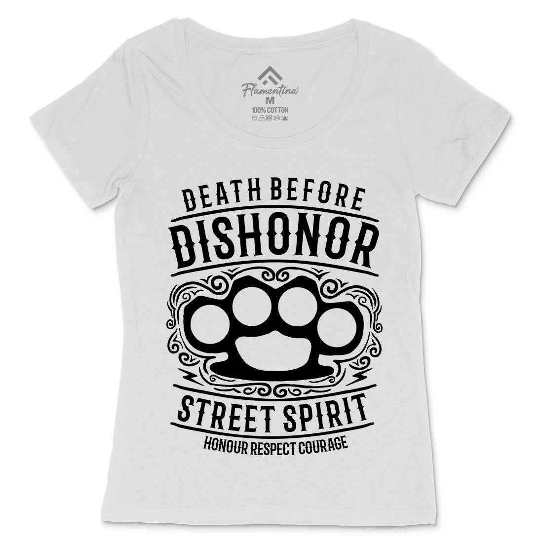 Death Before Dishonour Womens Scoop Neck T-Shirt Army B202