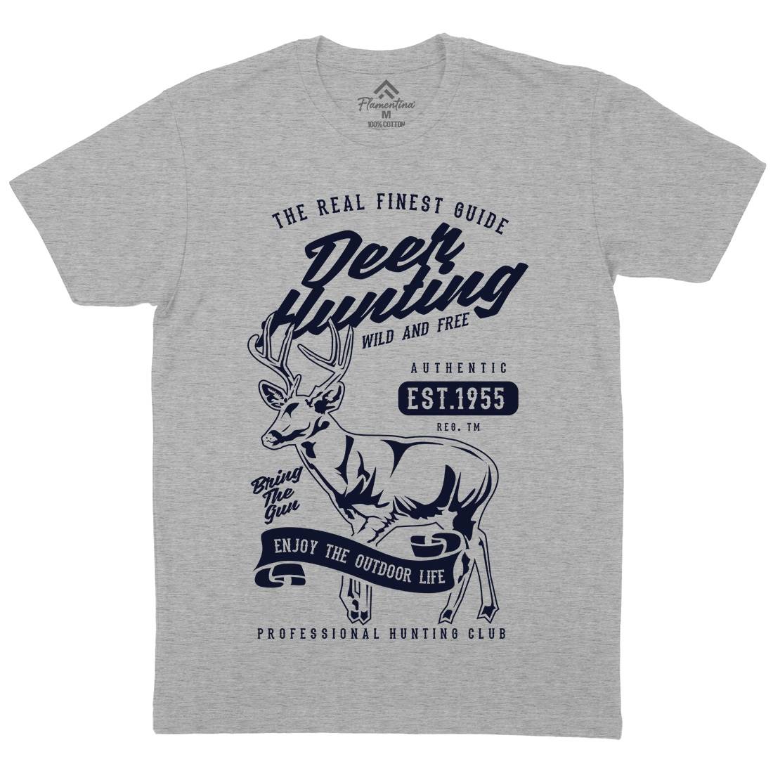 Deer Hunting Mens Crew Neck T-Shirt Sport B203