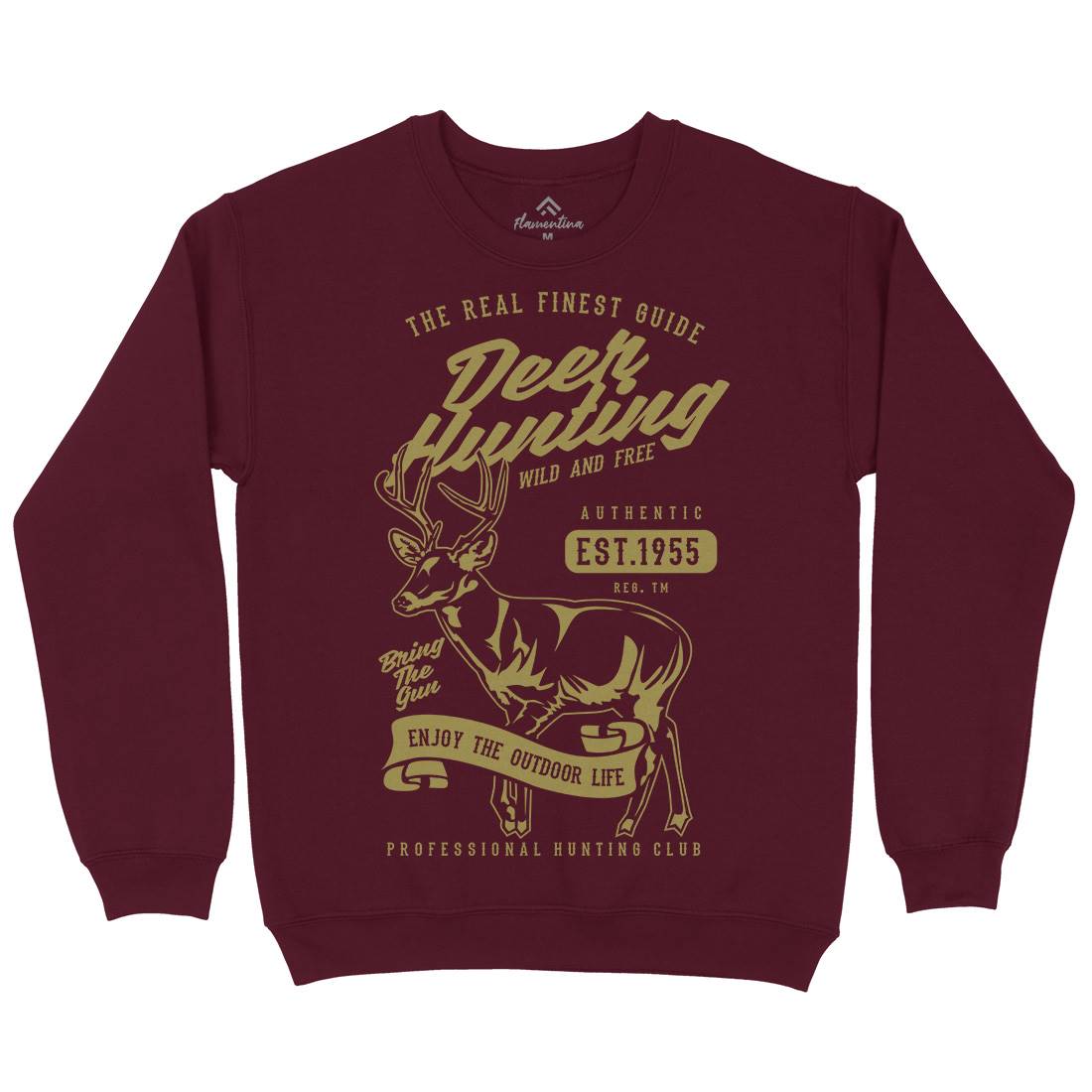 Deer Hunting Mens Crew Neck Sweatshirt Sport B203