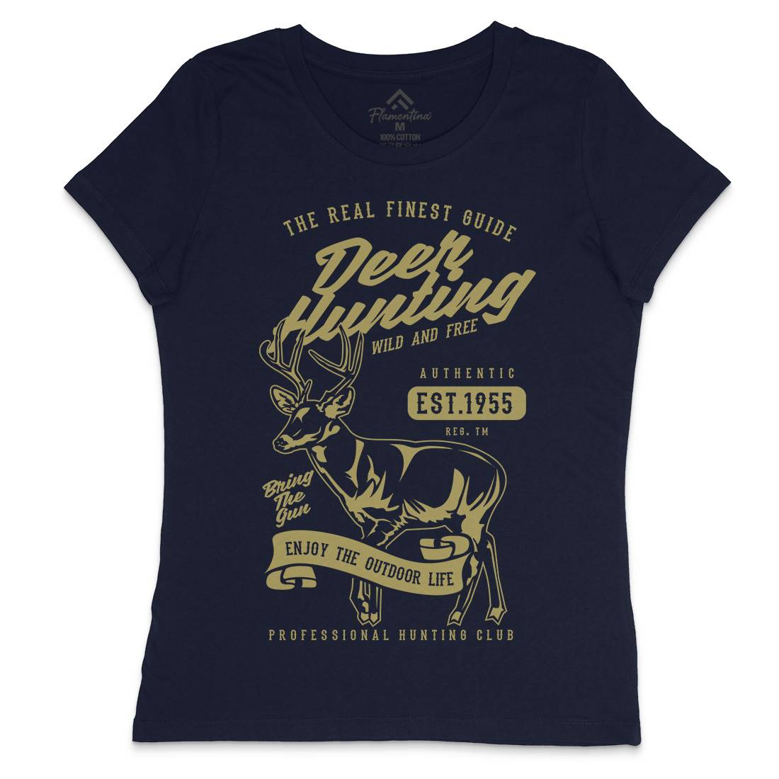 Deer Hunting Womens Crew Neck T-Shirt Sport B203