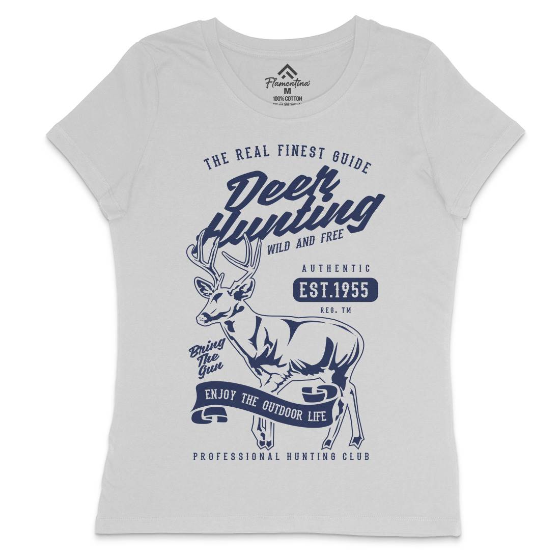 Deer Hunting Womens Crew Neck T-Shirt Sport B203