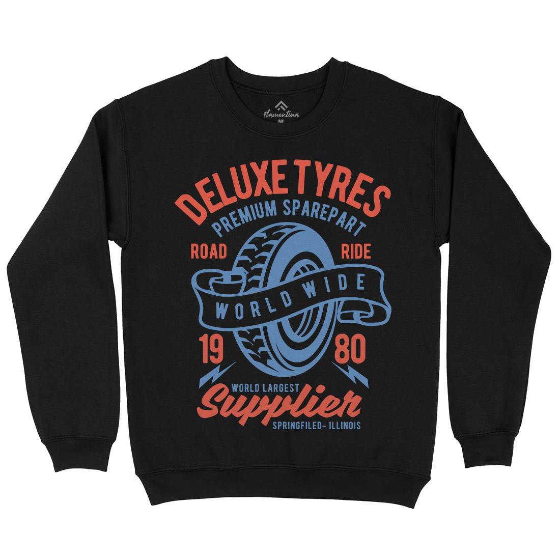 Deluxe Tyres Kids Crew Neck Sweatshirt Cars B204
