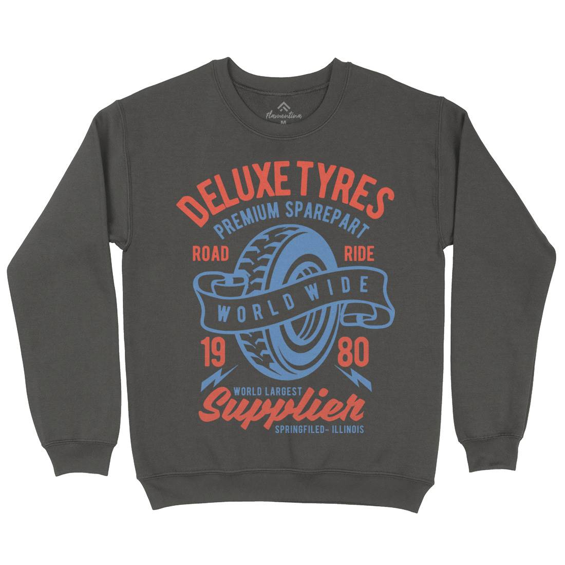 Deluxe Tyres Kids Crew Neck Sweatshirt Cars B204